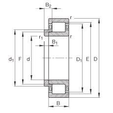 Bearing NJ2210-E-TVP2 + HJ210-E