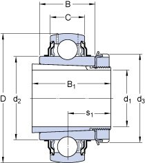 Bearing YSA 205-2FK + HE 2305