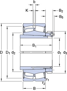 Bearing 23052-2CS5K/VT143 + OH 3052 HE