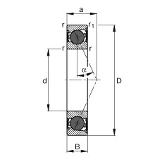 Bearing HCB71915-E-2RSD-T-P4S