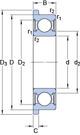 Bearing W 628/8 R-2RZ