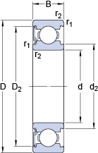 Bearing 6204-RSL