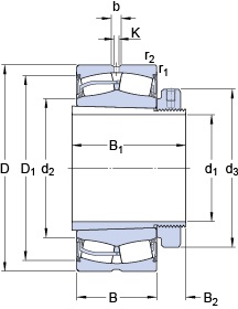 Bearing 23134-2CS5K/VT143 + H 3134 E