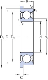 Bearing D/W RW188 R-2Z
