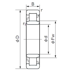 Bearing NU 2208