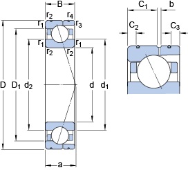 Bearing 71919 ACD/P4AL