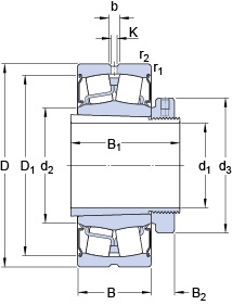 Bearing BS2-2224-2CS5K/VT143 + H 2324 EH
