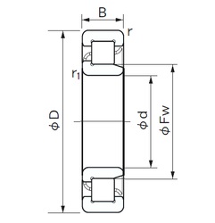 Bearing NJ 308