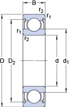 Bearing D/W SRI-1634-2ZS