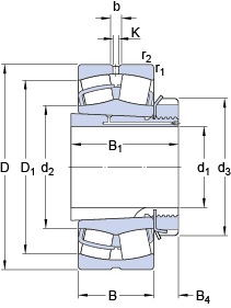 Bearing 22244 CCK/W33 + OH 3144 H