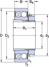 Bearing 2306 E-2RS1KTN9 + H 2306