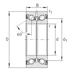 Bearing ZKLN3572-2RS-PE