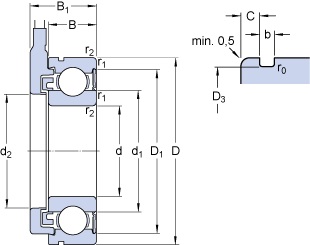 Bearing BMD-6206/064S2/UA008A