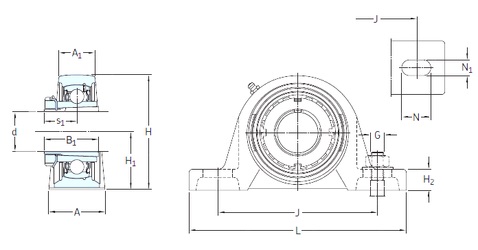 Bearing SYJ 55 KF+H 2311