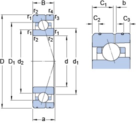 Bearing 7008 ACE/HCP4AL