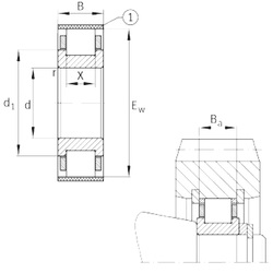 Bearing RN307-E-MPBX