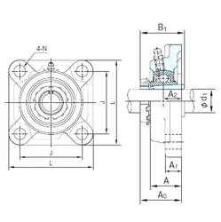 Bearing UKF212+H2312