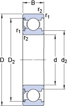 Bearing 6204-RSH