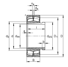 Bearing 22326-E1-K-T41A + AHX2326G