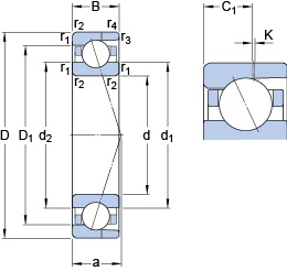 Bearing 7001 ACD/P4AH