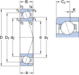 Bearing 71900 CE/HCP4AH