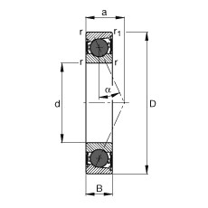 Bearing HCB7017-E-2RSD-T-P4S