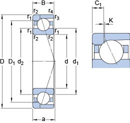 Bearing 71919 CD/P4AH1