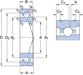 Bearing 7010 ACB/P4AL