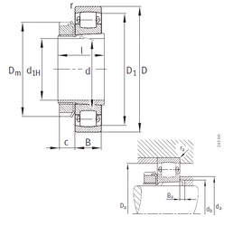 Bearing 20212-K-TVP-C3+H212