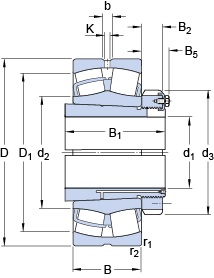Bearing 23972 CCK/W33 + OH 3972 H