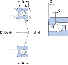 Bearing 7014 CE/P4AH1