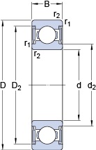Bearing W 6208-2RS1