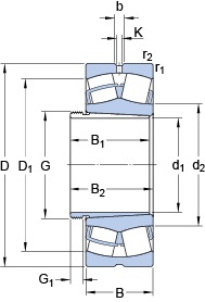 Bearing 23038 CCK/W33 + AH 3038 G