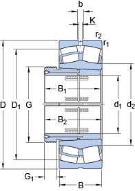Bearing 23064 CCK/W33 + AOH 3064 G