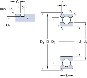 Bearing 6204 NR