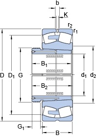 Bearing 241/750 ECAK30/W33 + AOH 241/750 G